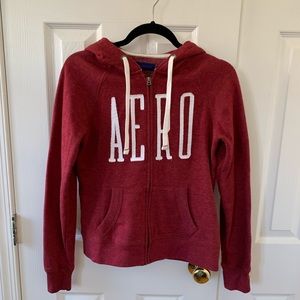 Aeropostale Burgundy Zip up hoodie - NEW NO TAGS